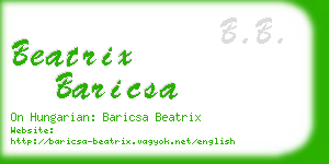 beatrix baricsa business card